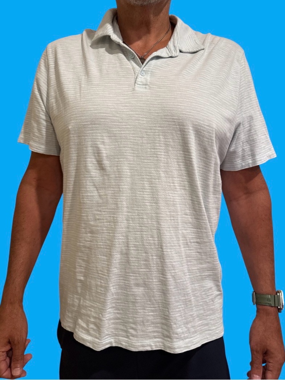Vince XXL/TTG Men's Short-Sleeve Polo Shirt in Light Gray